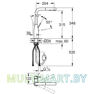 Смеситель Grohe Essence 30270000 (хром) картинка 3